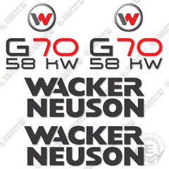 Fits Wacker Neuson G70 58 KW Decal Kit Mobile Generator