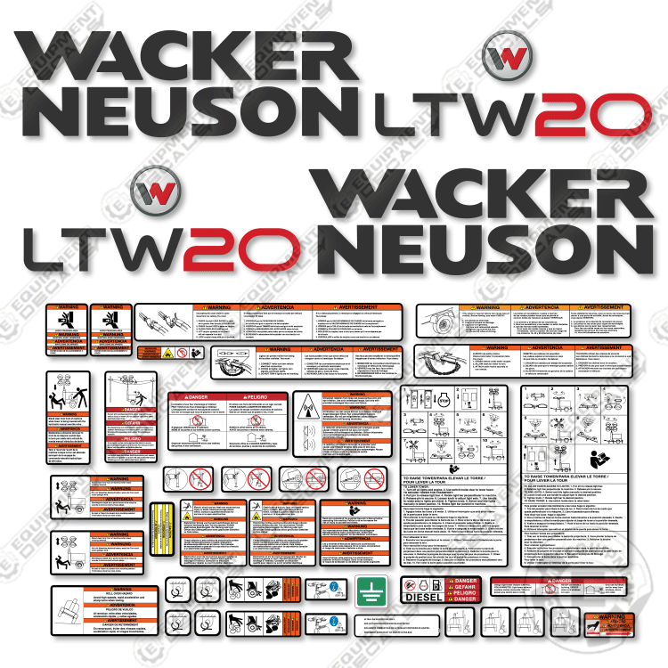 Fits Wacker Neuson LTW20 Decal Kit Light Tower