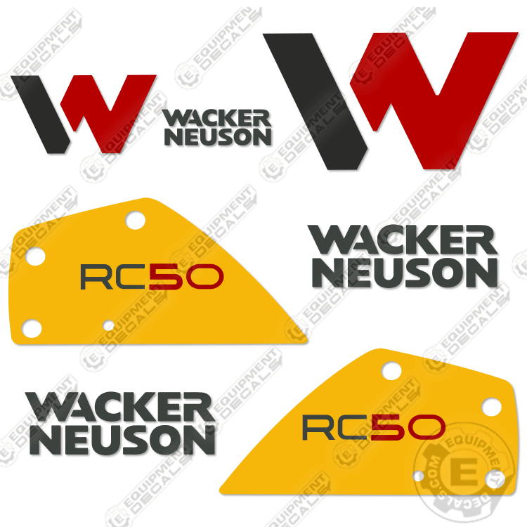 Fits Wacker Neuson RC50 Decal Kit Roller
