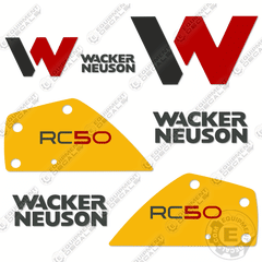 Fits Wacker Neuson RC50 Decal Kit Roller