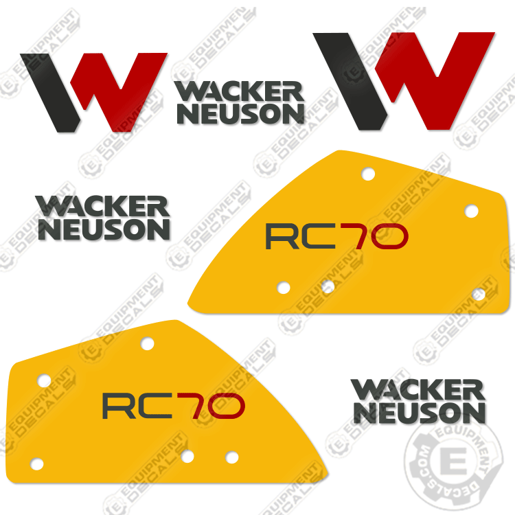 Fits Wacker Neuson RC70 Decal Kit Roller