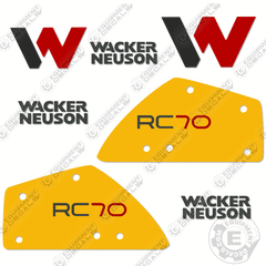 Fits Wacker Neuson RC70 Decal Kit Roller