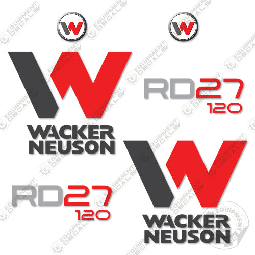 Fits Wacker Neuson RD27-120 Decal Kit Roller – Equipment Decals