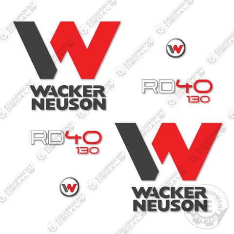 Fits Wacker Neuson RD40-130 Decal Kit Roller