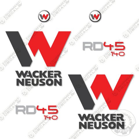 Fits Wacker Neuson RD45-140 Decal Kit Roller