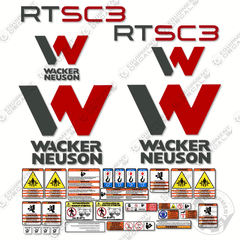 Fits Wacker Neuson RTSC3 Decal Kit Roller (2020+)