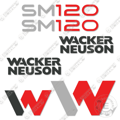 Fits Wacker Neuson SM120 Decal Kit Mini Loader