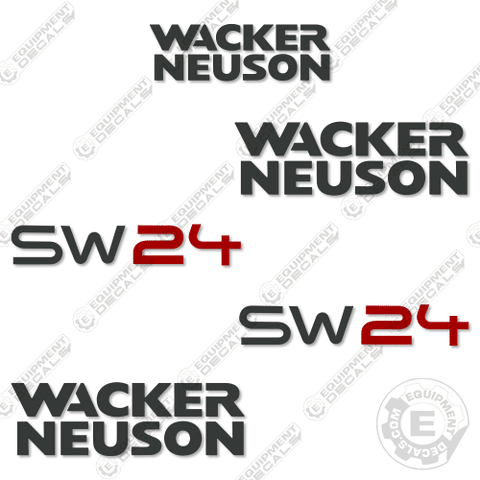 Fits Wacker Neuson SW24 Decal Kit Skid Steer