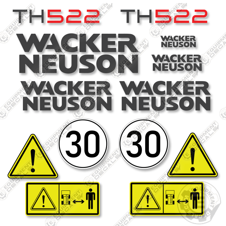 Fits Wacker Neuson TH522 Telehandler Decal Kit