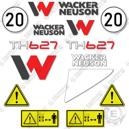 Fits Wacker Neuson TH627 Telehandler Decal Kit – Equipment Decals
