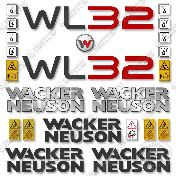 Fits Wacker Neuson WL32 Decal Kit Wheel Loader