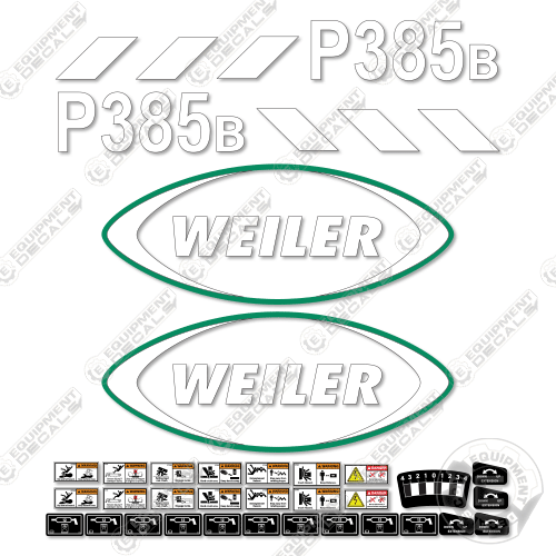 Fits Weiler P385B Decal Kit Paver - CUSTOM White