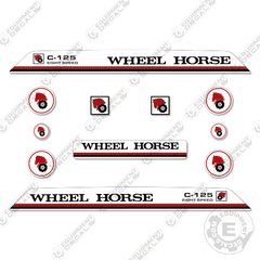 Fits Wheel Horse C-125 Decal Kit Riding Mower