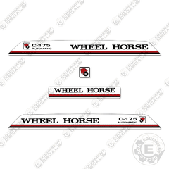 Fits Wheel Horse C-175 Decal Kit Riding Mower