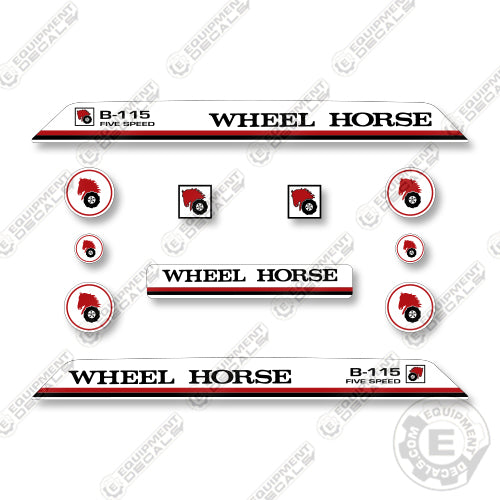 Wheel Horse B-115 Decal Tractor - Aftermarket Kit