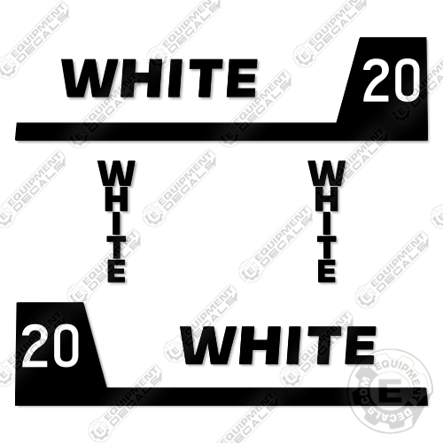 Fits White 20 Decal Kit Forklift Truck – Equipment Decals