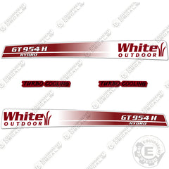 White GT954H Decal Kit Mower