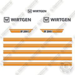 Wirtgen W200i Decal Kit Cold Milling Machine - Aftermarket Kit