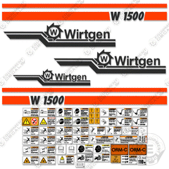 Fits Wirtgen W1500 Decal Kit Cold Plainer