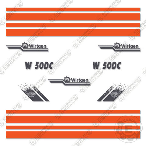 Fits Wirtgen W50DC Decal Kit Cold Plainer