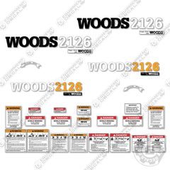 Fits Woods 2126 Decal Kit Rotary Cutter