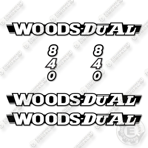 Woods Dual 840 Decal Kit Rotary Cutter - Aftermarket Kit