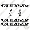 Image of Woods Dual 840 Decal Kit Rotary Cutter - Aftermarket Kit