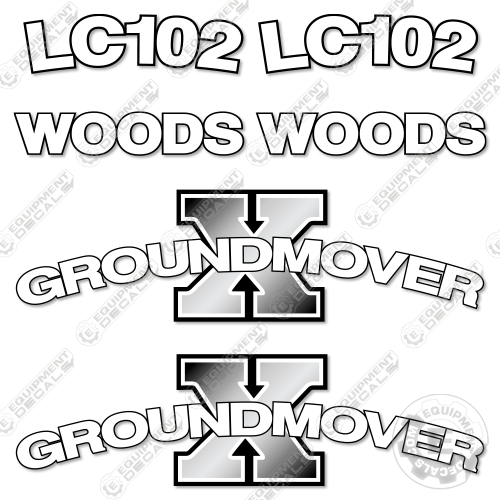 Fits Woods LC102 Decal Kit Front End Loader Attachment