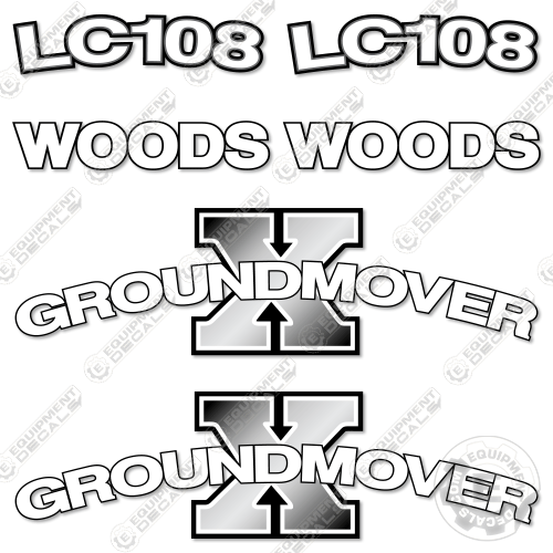 Fits Woods LC108 Decal Kit Front End Loader Attachment