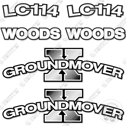 Fits Woods LC114 Decal Kit Front End Loader Attachment