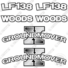 Fits Woods LF138 Decal Kit Front End Loader Attachment