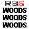 Image of Fits Woods RB6 Decal Kit Rear Blade
