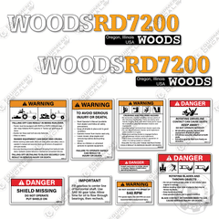 Fits Woods RD7200 Decal Kit Finish Mower