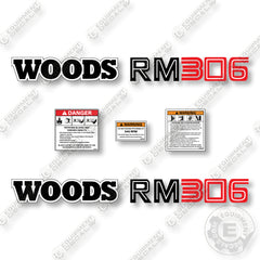 Woods RM306 Decal Kit 6' Finish Mower - Aftermarket Kit