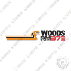 Fits Woods RM372 Decal Kit Finish Mower