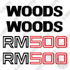 Woods RM500 Decal Kit Rotary Mower- Aftermarket Kit