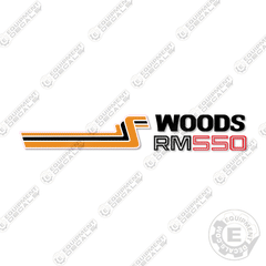 Fits Woods RM6550 Decal Kit Rotary Cutter
