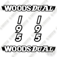 Fits Woods Dual 195 Decal Kit Tractor