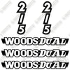 Image of Fits Woods Dual 215 Decal Kit Tractor