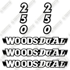 Fits Woods Dual 250 Decal Kit Tractor