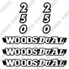 Image of Fits Woods Dual 250 Decal Kit Tractor