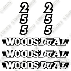 Fits Woods Dual 255 Decal Kit Tractor