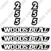 Image of Fits Woods Dual 255 Decal Kit Tractor