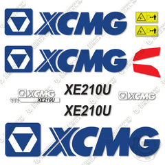 Fits XCMG XE210U Decal Kit Excavator
