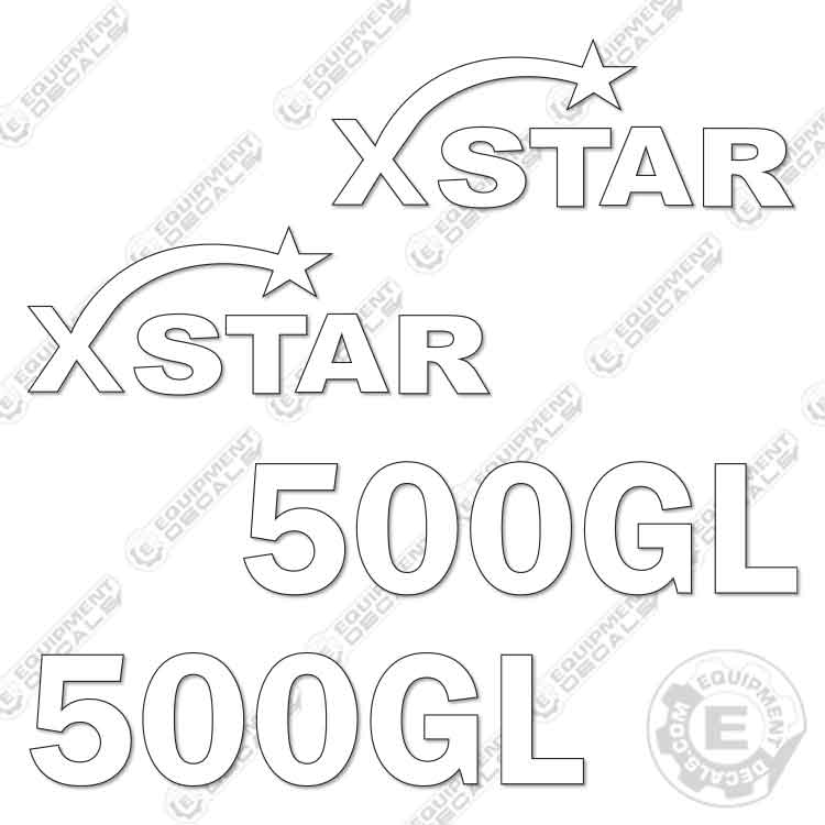 Fits XSTAR 500GL Trailer Decal Kit
