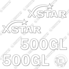 Fits XSTAR 500GL Trailer Decal Kit