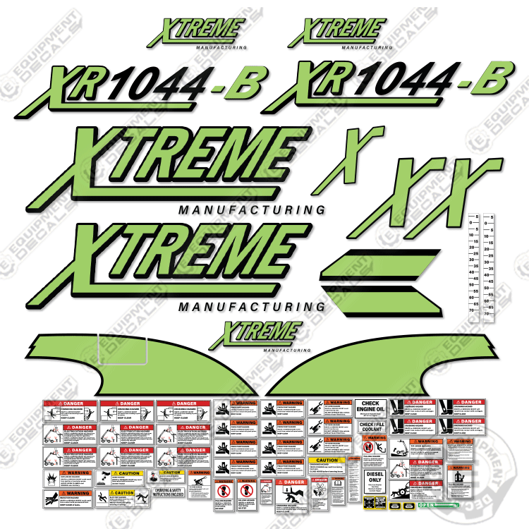 Fits Xtreme XR1044-B Decal Kit Telehandler – Equipment Decals