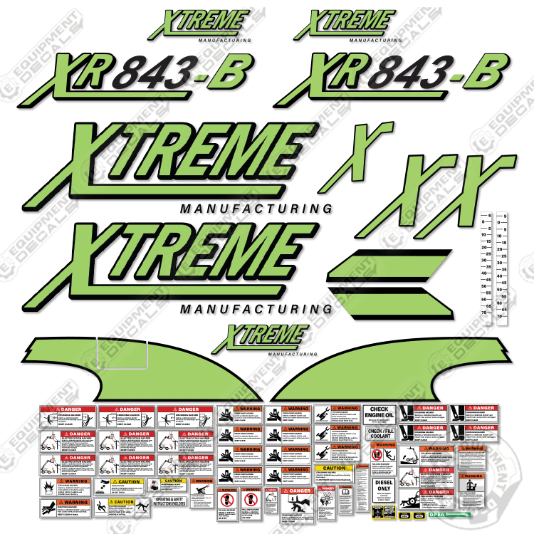 Fits Xtreme XR843-B Decal Kit Telehandler