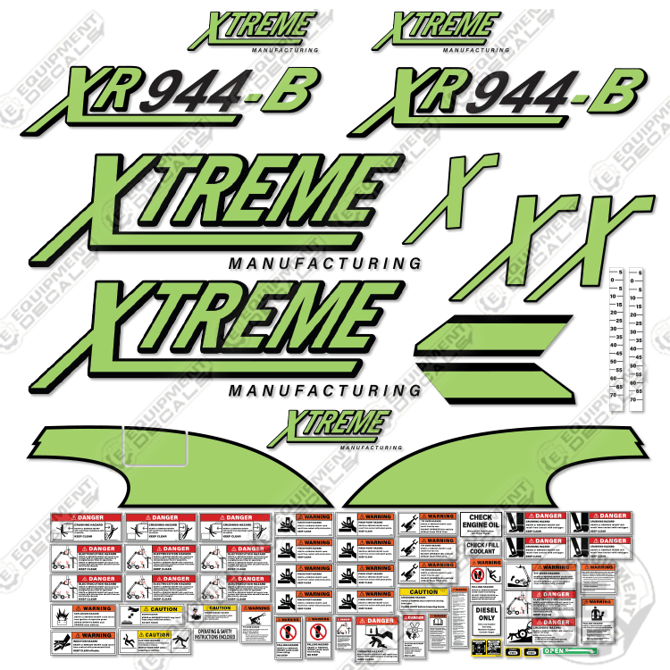Fits Xtreme XR944-B Decal Kit Telehandler