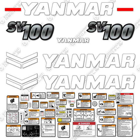 Yanmar VIO35-5 Decals Sticker Kit – Mini Excavator Restoration Graphics